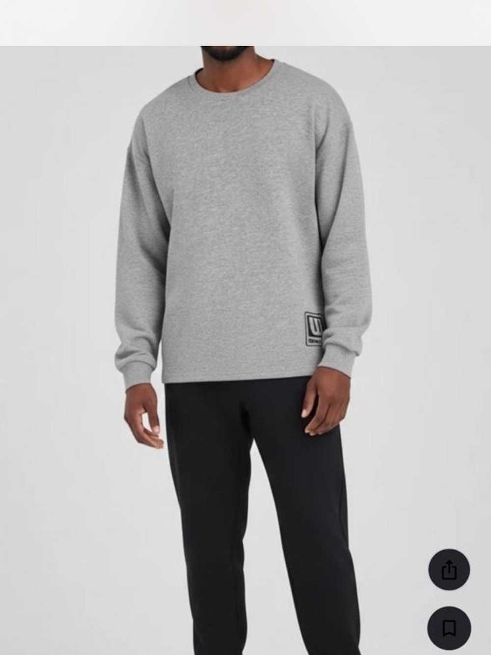 Vintage 90s Wilson’s Men's Light Gray Crewneck Sweater
